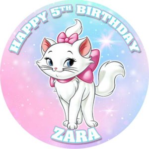Cat Marie Birthday Cake Topper