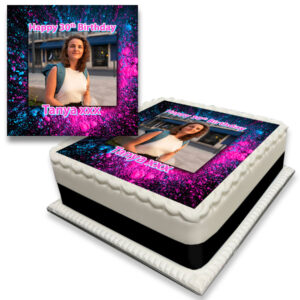 Colour Splash Photo Cake