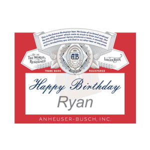 Custom Edible Red Lager Label