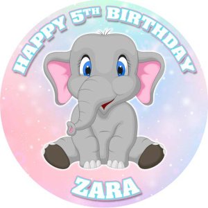 Cute Elephant Cake Topper