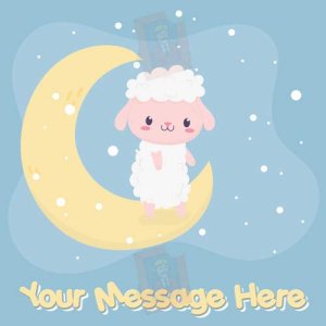 Cute Sheep Edible Cake Topper