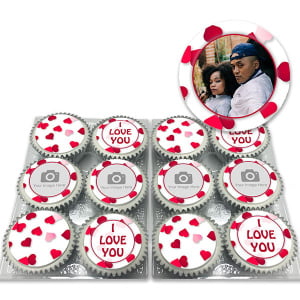 Hearts Photo Cupcakes