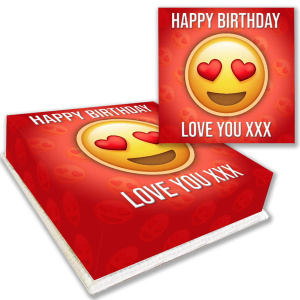 Love Heart Eyes Emoji Cake Delivered UK