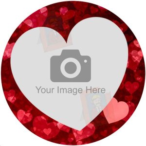 Love Heart Photo Edible Cake Topper