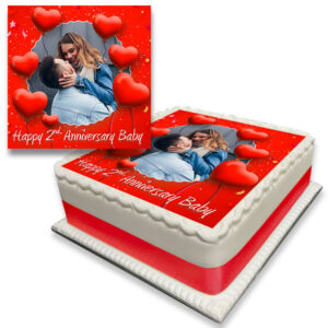 Love Hearts Photo Cake