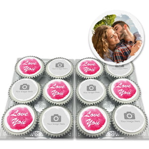 Love You Photo Cupcakes