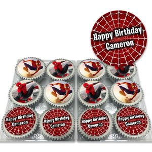Spiderman Birthday Cupcakes