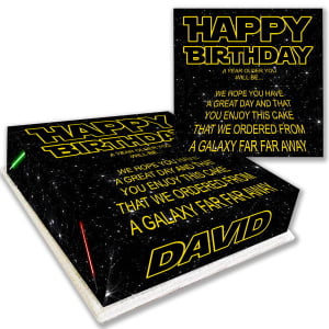 The Force Birthday Text Cake