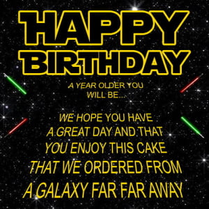 The Force Custom Text Cake Topper