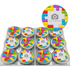 Toy Block Photo Cupcakes