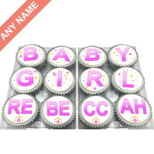 baby girl cupcakes
