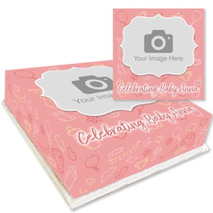 baby photo cake