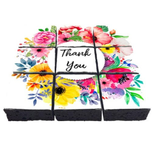 brownies floral thankyou