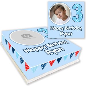 bunting canvas cake