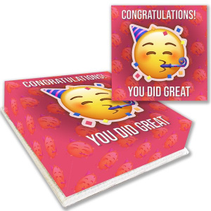 congratulations pink emoji cake delivered uk