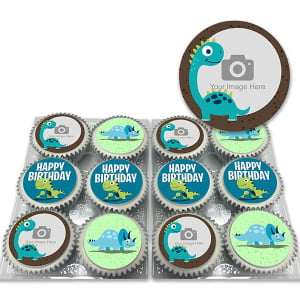 dinosaur photo cupcakes