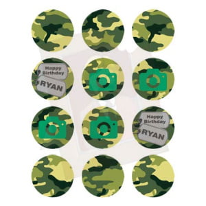 edible photo camo cupcake 1