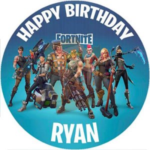 fortnite circle cake topper