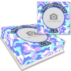 jazzy camo photo cake