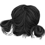 left pigtails black 150x150 1