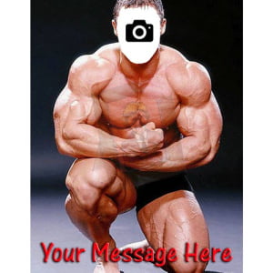 muscleman face in hole