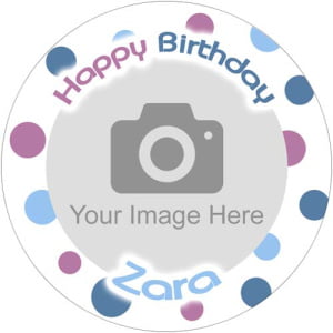 polka dot cake topper