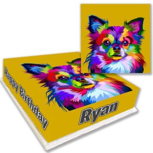 pop art chihuahua cake