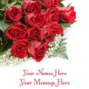 roses with message cake topper