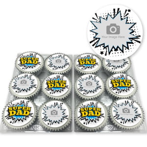 super dad photo cupcakes