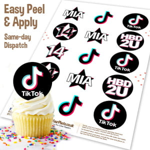 tiktok cupcake toppers