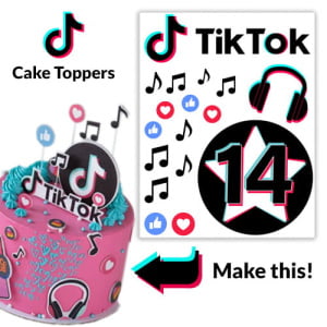 tiktok personalised cake toppers