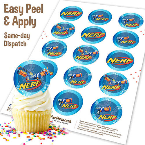 cupcake toppers Nerf Cupcakes Toppers Image