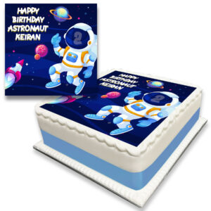 Astronaut Text Cake