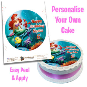 Mermaid-Ariel-Edible-Photo-on-Cake